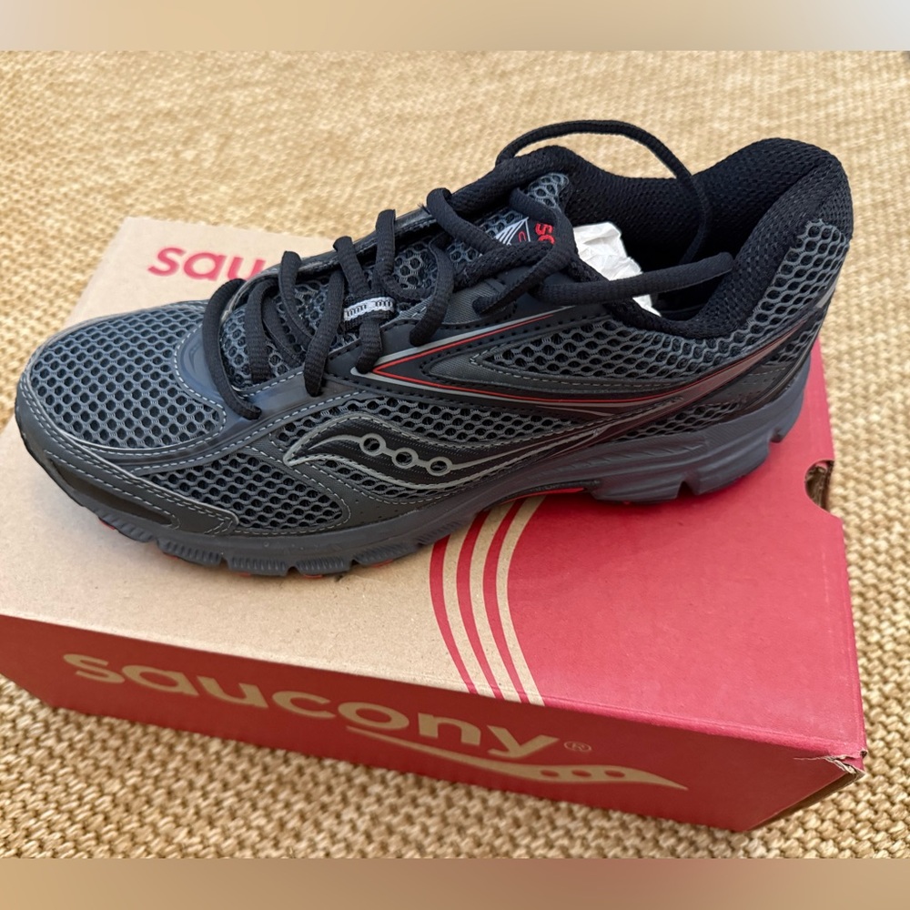 Saucony Charcoal and Black Athletic Sneakers
